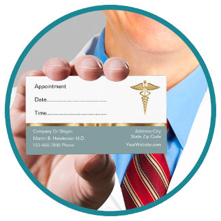 Cartões de visitas de Compromisso do Médico Clássi