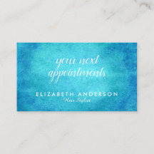 Cartões de visitas de compromissos de turquesa com