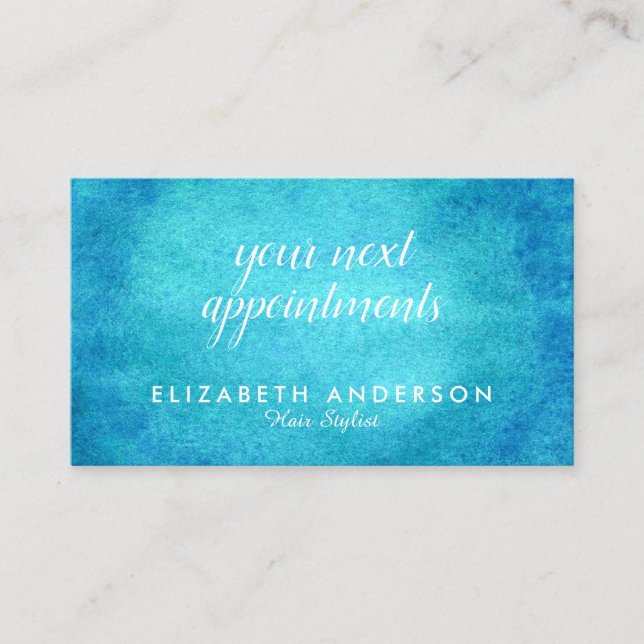 Cartões de visitas de compromissos de turquesa com (Frente)