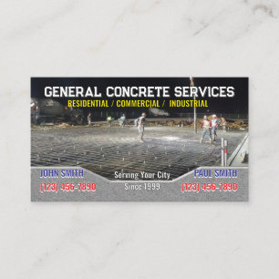 Cartões de visitas de concreto