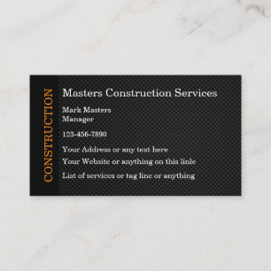 Cartões de visitas De Construção Fundo De Fibra