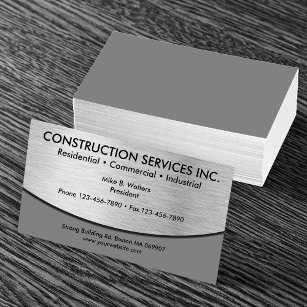 Cartões de visitas de construção legal