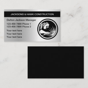 Cartões de visitas de Construção Metálica legal