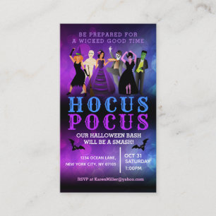 Cartões de visitas de Convites de Halloween