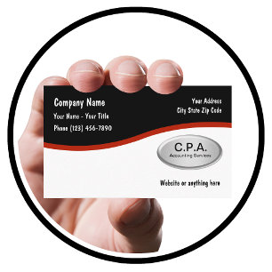 Cartões de visitas de CPA do contador