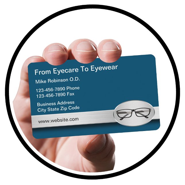 Cartões de visitas De Cuidados De Visão Médica (Eye Doctor Eyewear Business Cards )
