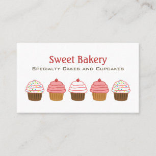 Cartões de visitas de Cupcake