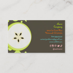 cartões de visitas de design de frutos de 