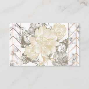 Cartões de visitas de Design de mármore floral