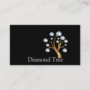 Cartões de visitas de diamante do logotipo em árvo