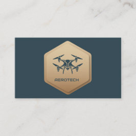 Cartões de visitas de drone Marinho azul Elegante