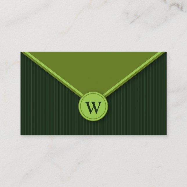 Cartões de visitas de Envelope Elegante Evergreen  (Frente)
