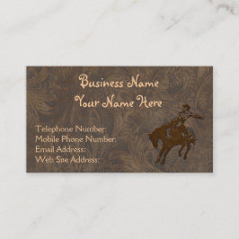 Cartões de visitas de estilo ocidental de couro co