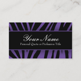 Cartões de visitas de Estirpes Roxo e Zebra Negra