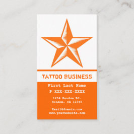 Cartões de visitas de estrelas da tatuagem branca,