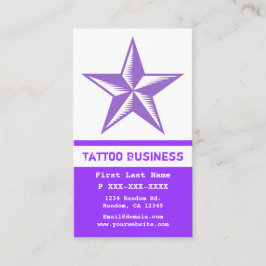 Cartões de visitas de estrelas de tatuagem branca