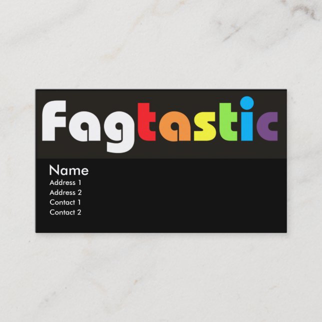 Cartões de visitas de Fagtastic (Frente)