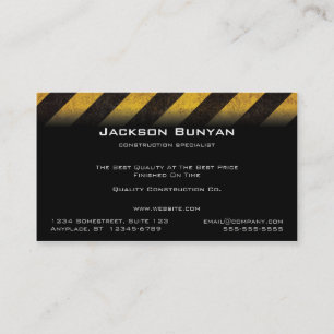 Cartões de visitas de faixas de risco