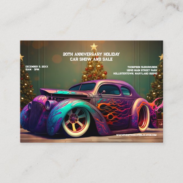 Cartões de visitas de Feriados Automáticos de Ar Q (Frente)