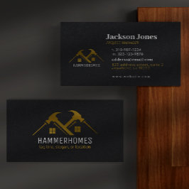 Cartões de visitas de ferramentas domésticas preta