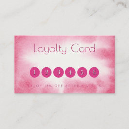Cartões de visitas de fidelidade de rosa de Aquare