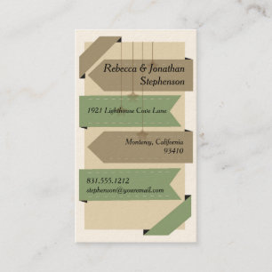 Cartões de visitas de fita de tonalidade da Terra