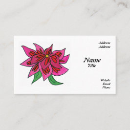 Cartões de visitas de Flor Rosa