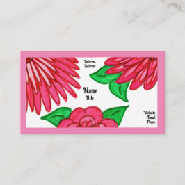 Cartões de visitas de Flores Rosa