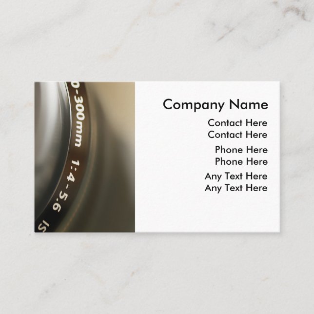 Cartões de visitas de fotografia (Frente)
