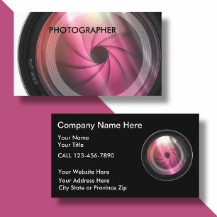 Cartões de visitas de fotografia