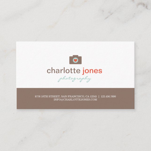 Cartões de visitas de Fotografia de Amor por Câmer (Frente)