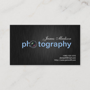 Cartões de visitas de fotografia elegantes com QR