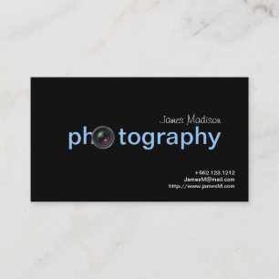 Cartões de visitas de fotografia elegantes com QR