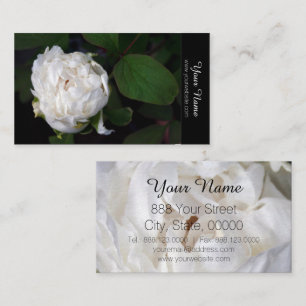 Cartões de visitas de Fotografia Floral de White 