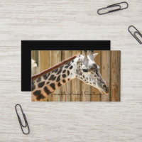 Cartões de visitas de fotografia Girafa