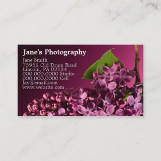 Cartões de visitas de fotografia personalizados