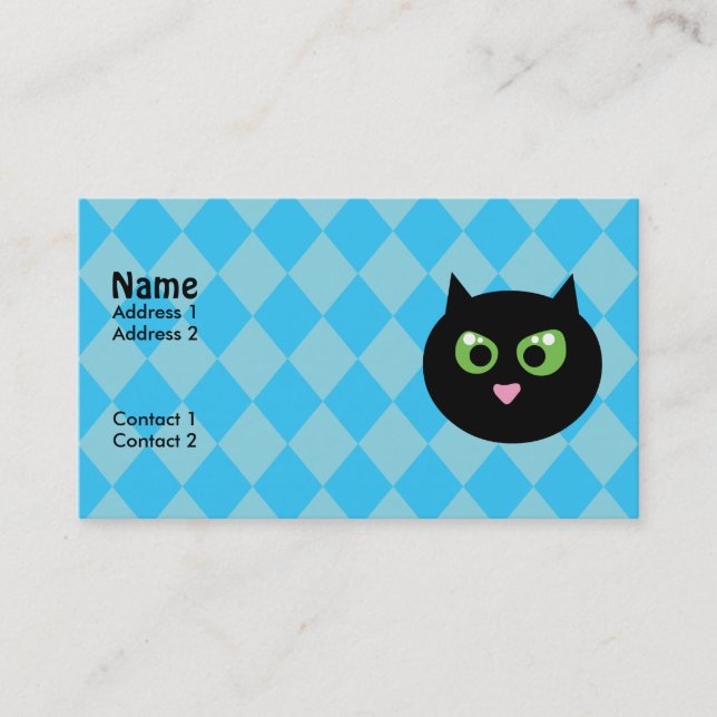 Cartões de visitas de Gato Negro (Frente)