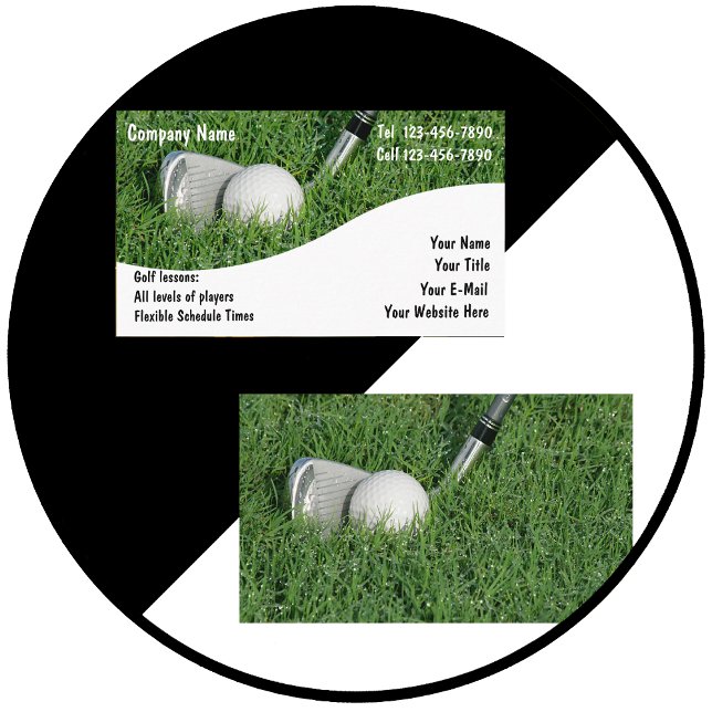 Cartões de visitas de golfe (Criador carregado)