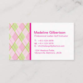 cartões de visitas de golfe de senhoras patenteada