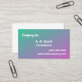 Cartões de visitas de Gradação Rosa Verde