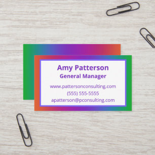 Cartões de visitas de gradiente coloridos