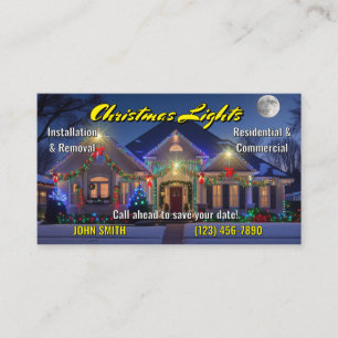 Cartões de visitas de Instalação das Luzes de Nata