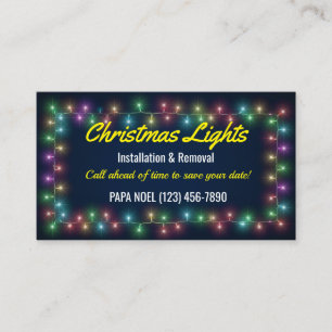 Cartões de visitas de Instalação das Luzes de Nata