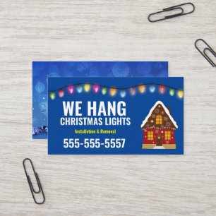 Cartões de visitas de instalação de natalino