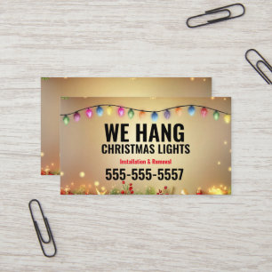 Cartões de visitas de instalação de natalino