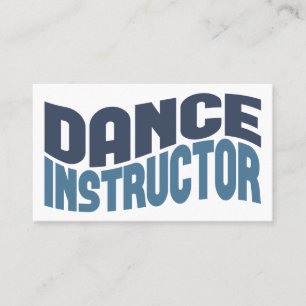 Cartões de visitas de instrutor de dança