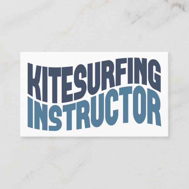 Cartões de visitas de Instrutor de Kitesurfing (Frente)