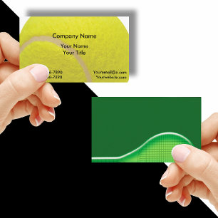 Cartões de visitas de instrutor de tênis