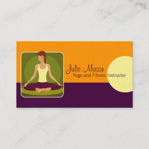 Cartões de visitas de instrutores de Yoga
