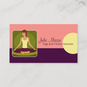 Cartões de visitas de instrutores de Yoga
